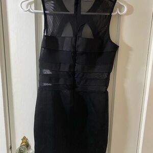Streetwear Society Black Skinny Zipper Dress Size Small